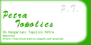 petra topolics business card